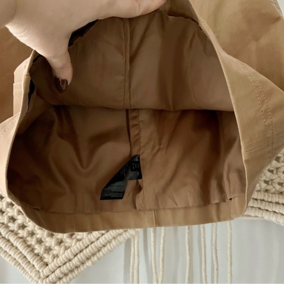 Free People Modern Femme Camel Tan Suede Leather Mini Skirt. - Picture 8 of 11